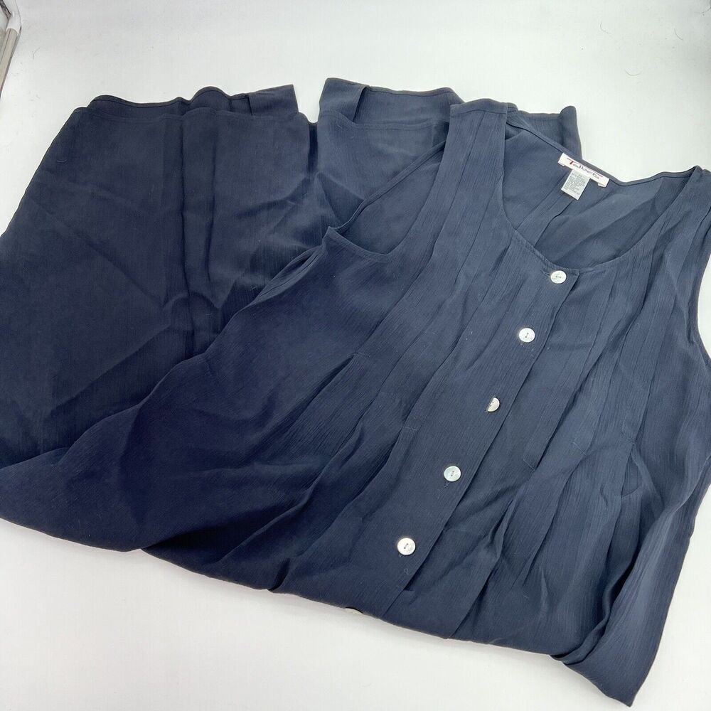 Talbots Maxi Button Down Rayon Dress Blue Size 10